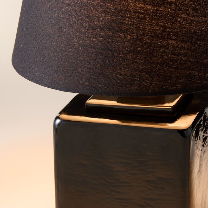 Bandit Black Cast Glass Table Lamp 11" - image 1 of 3