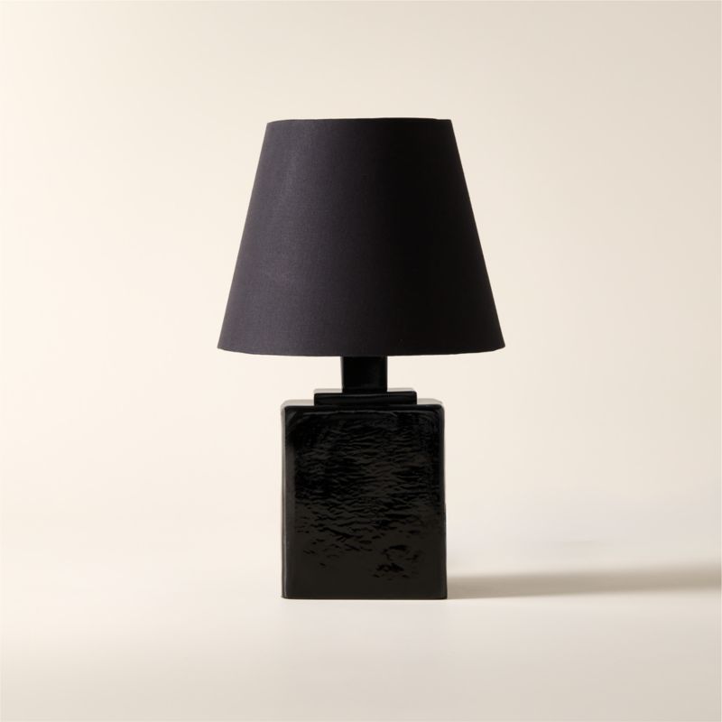 Bandit Black Cast Glass Table Lamp 11" - image 2 of 3