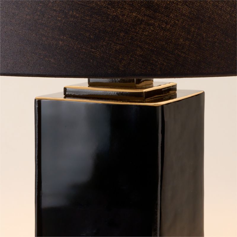 Bandit Black Cast Glass Table Lamp 20" - image 2 of 6