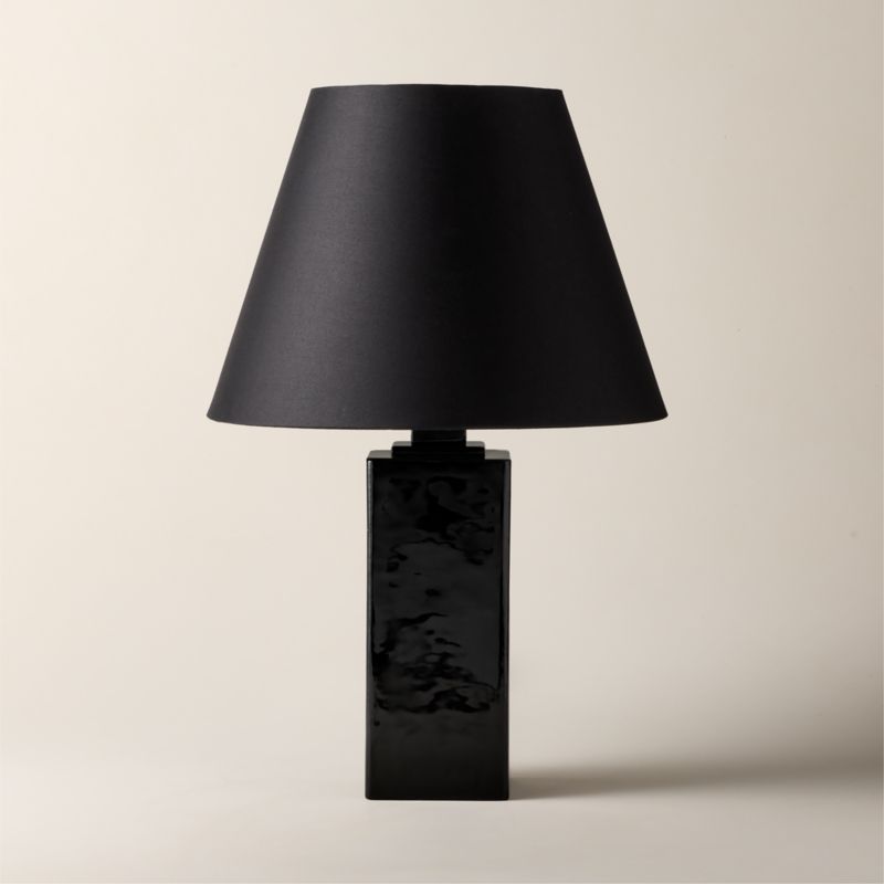 Bandit Black Cast Glass Table Lamp 20" - image 3 of 6