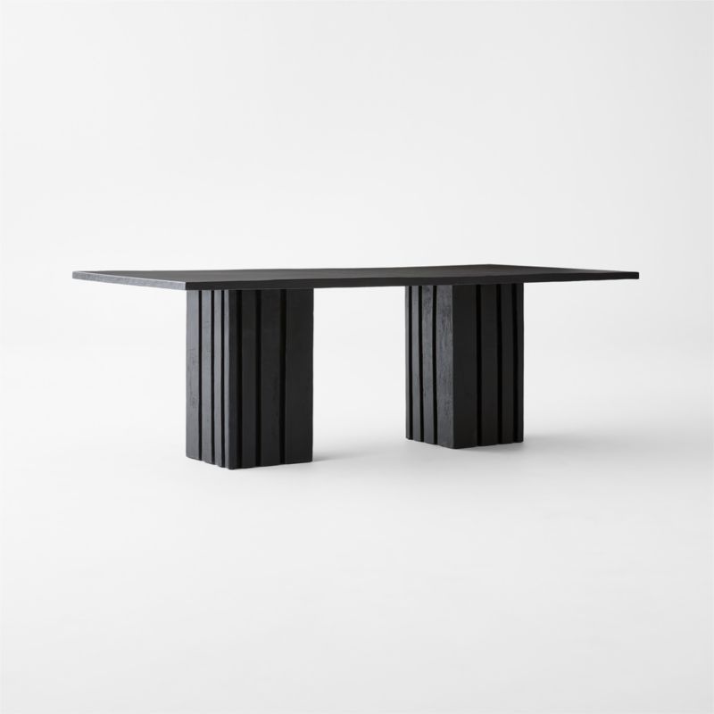 Bandon 86" Rectangular Black Concrete Outdoor Dining Table - image 2 of 7