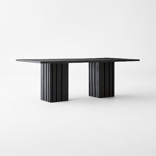 Bandon 86" Rectangular Black Concrete Outdoor Dining Table