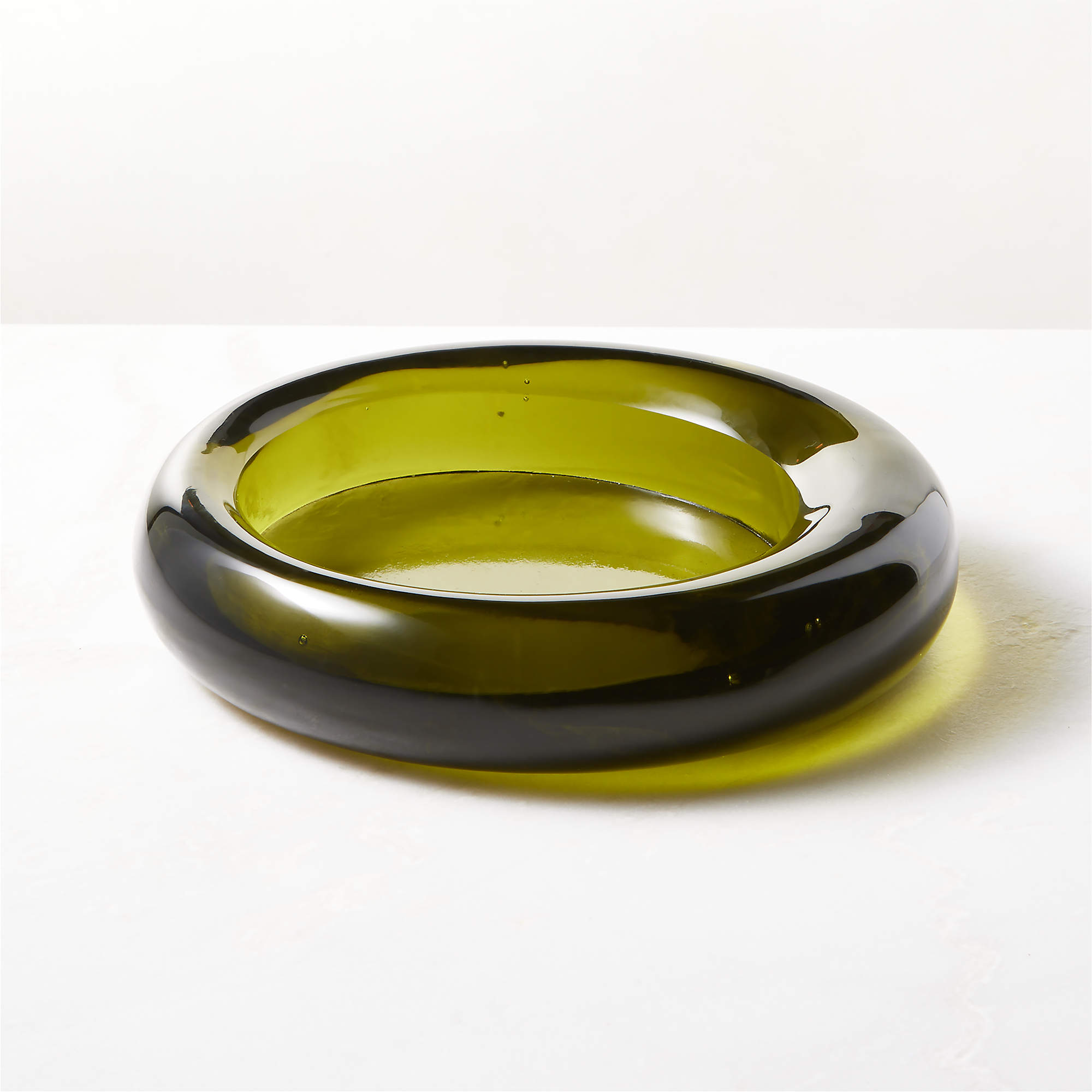 Bangle Green Glass Decorative Bowl CB2 Canada