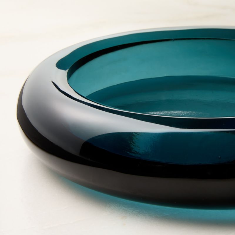 Bangle Teal Glass Decorative Bowl - image 2 of 5