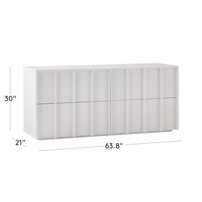 View Banyan 4-Drawer White Wood Dresser - image 3 of 9