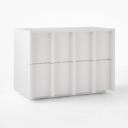 Banyan 2-Drawer White Wood Nightstand