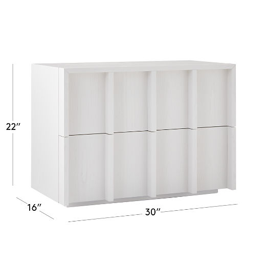 Banyan 2-Drawer White Wood Nightstand