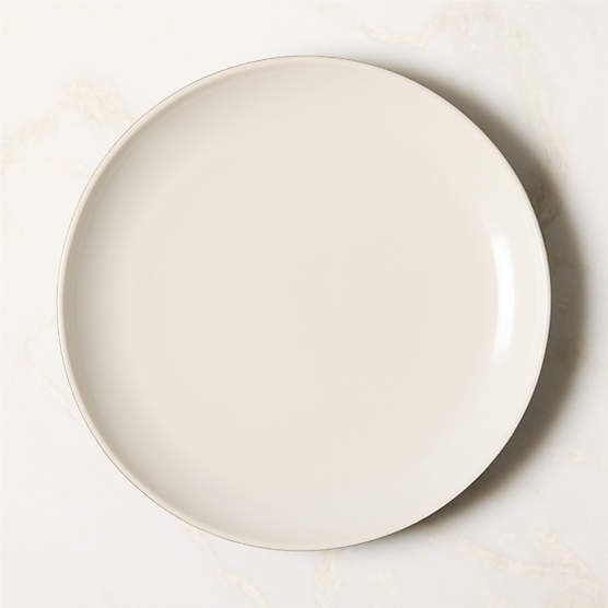 Barchan Black and Warm White Stoneware Dinner Plate by Kravitz Design