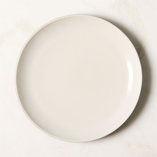 Barchan Black and Warm White Stoneware Dinner Plate by Kravitz Design