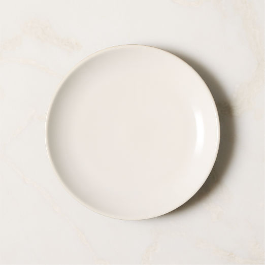 Barchan Black and Warm White Stoneware Salad Plate by Kravitz Design