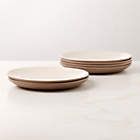 Barchan Brown and Warm White Stoneware Dinner Plates Set of 6 by Kravitz Design