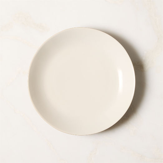 Barchan Brown and Warm White Stoneware Salad Plate by Kravitz Design