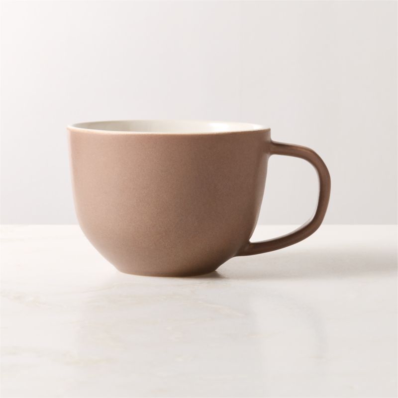 View Barchan Brown and Warm White Stoneware Mug by Kravitz Design details