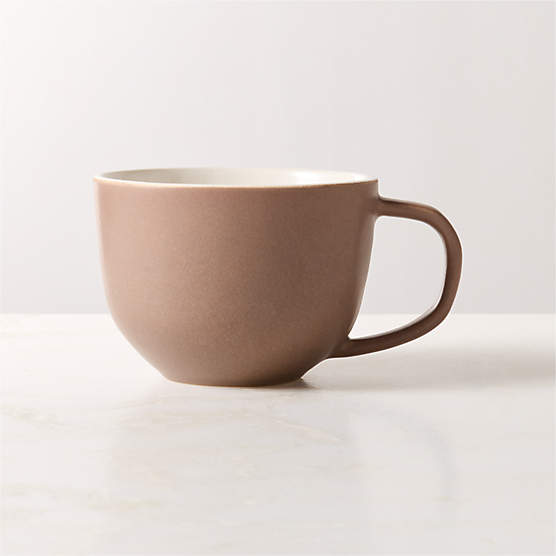 Barchan Brown and Warm White Stoneware Mug by Kravitz Design