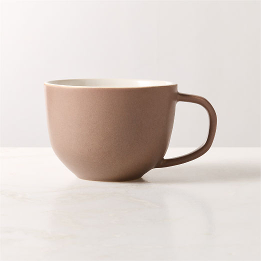 Barchan Brown and Warm White Stoneware Mug by Kravitz Design