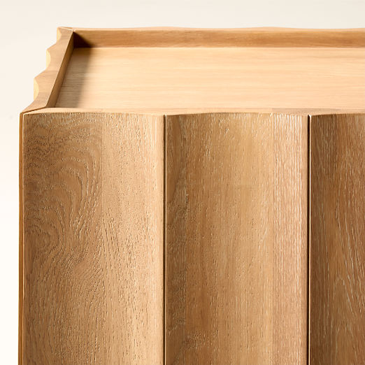 Bardo 54" Scalloped Oak Wood Credenza