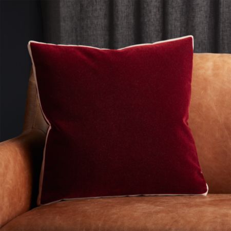 18 Bardo Rust Velvet Pillow With Feather Down Pillow Insert