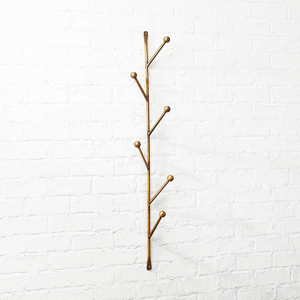 Wall mounted branch finished in flat black Coat rack