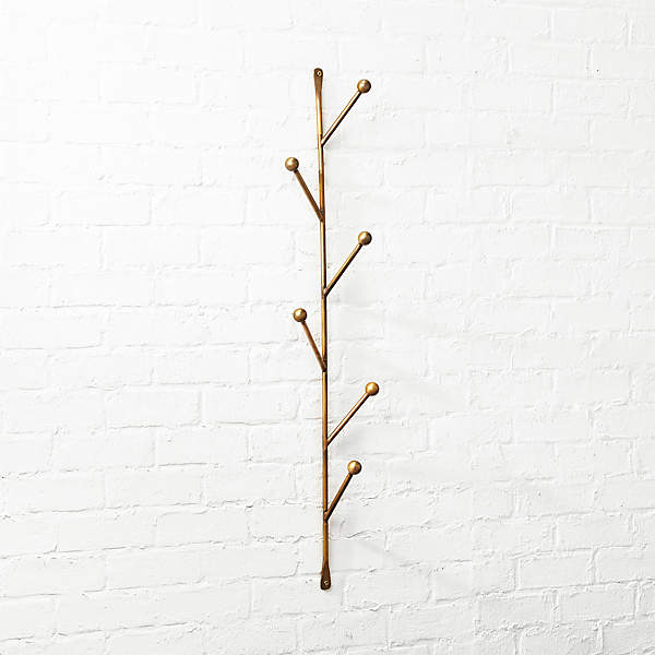 Barker Vertical Wall Mounted Coat Rack, Contemporary Coat Rack Wall Mounted