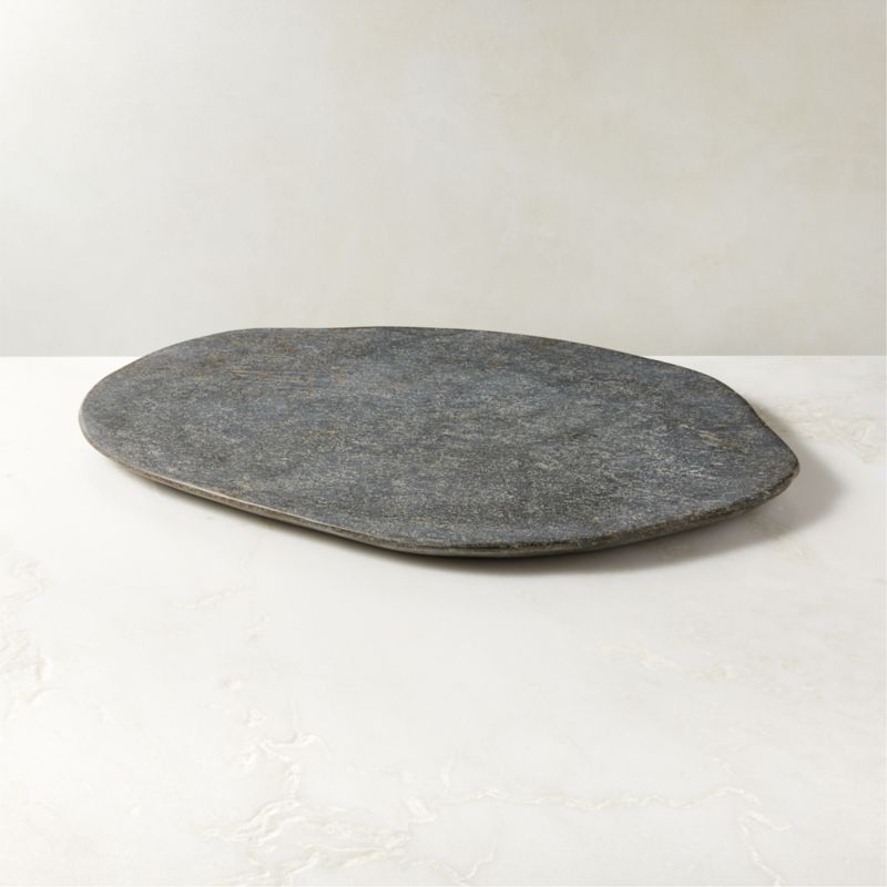 Basalt Stone Serving Platter + Reviews | CB2