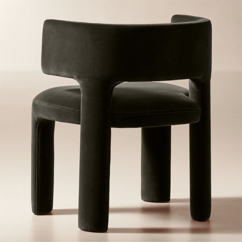 Basel Mink Velvet Dining Armchair Set of 4 - image 4 of 7