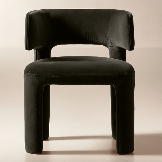 Basel Mink Velvet Dining Armchair