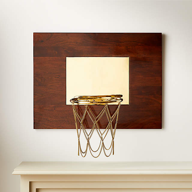 Traditional Basketball Hoop. Wood Basketball Hoop With Painted 