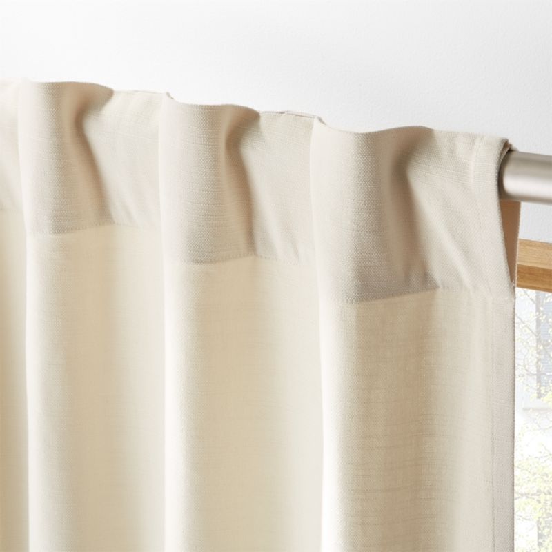 Cotton Curtains Cb2 Natural Tan Basketweave Ii Curtain Panel