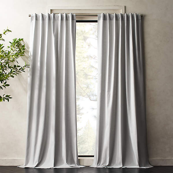Silver Grey Basketweave Ii Curtain Panel Cb2 Silver Grey Basketweave Ii Curtain, White And Silver Curtains