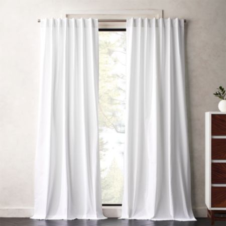 White Basketweave Ii Curtain Panel Cb2
