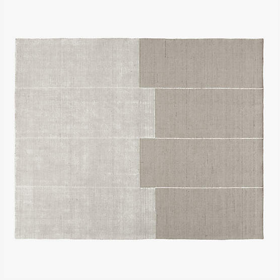 Bass Handloomed Grey Area Rug 8'x10'