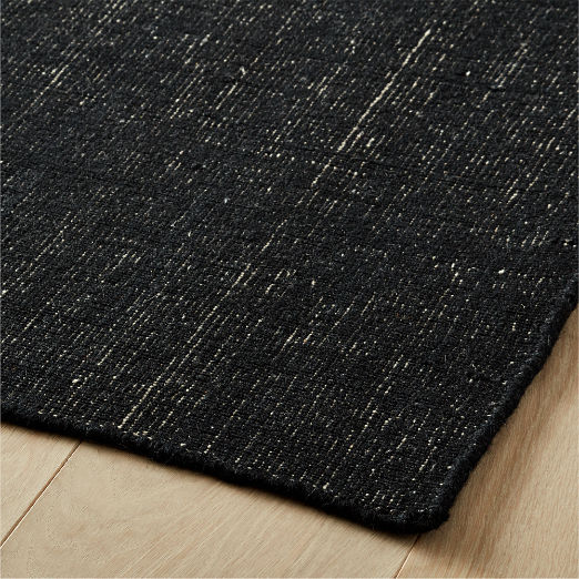 Bass Black Handloomed Area Rug