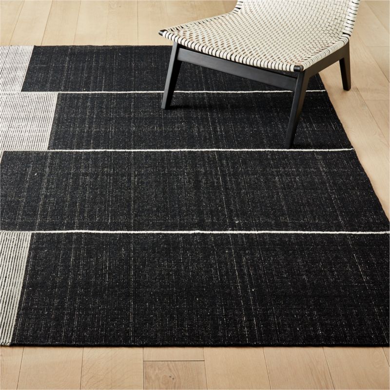 Bass Handloomed Black Area Rug 9'x12' - image 1 of 4