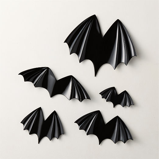 Bat Resin Wall Decor Set of 5