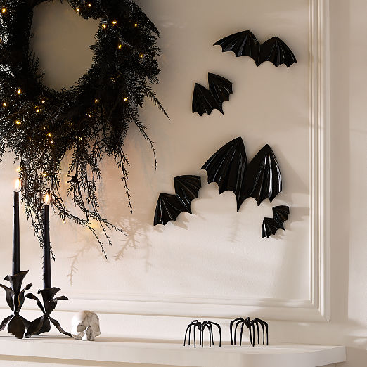Bat Resin Wall Decor Set of 5