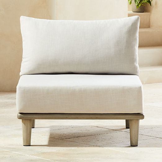 Baixa Wood Armless Outdoor Chair Cover