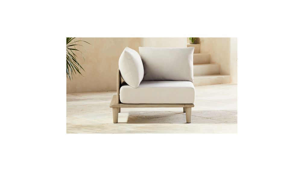 Baixa Wood Outdoor Corner Chair CB2