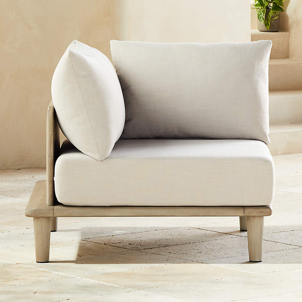 Baixa Wood Outdoor Patio Corner Chair CB2