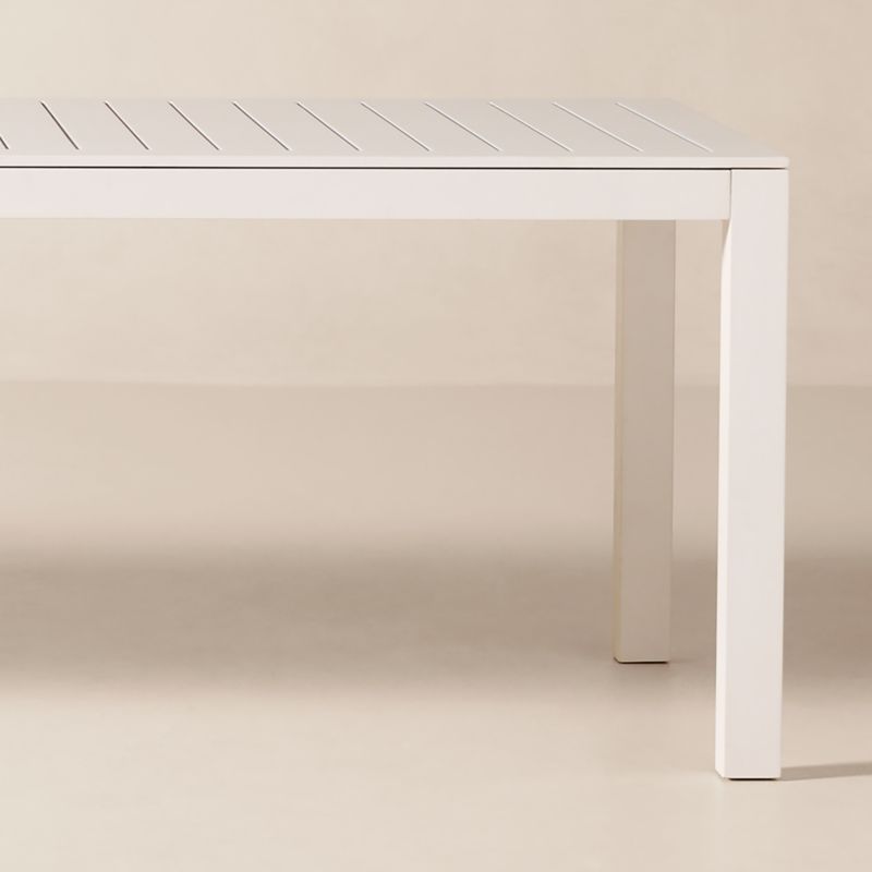 Bay 104" Rectangular Ivory Aluminum Outdoor Dining Table - image 4 of 6