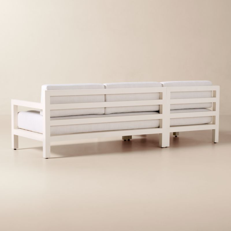 Bay 2-Piece Ivory Aluminum Left-Arm Chaise Outdoor Sectional Sofa with Ivory Cushions - image 3 of 8