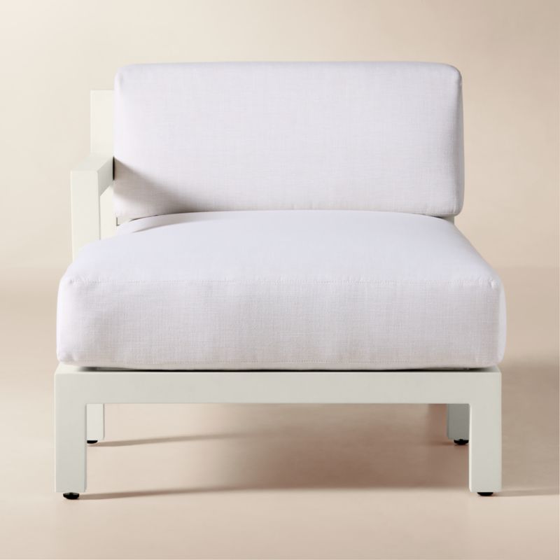 Bay Ivory Aluminum Outdoor Left-Arm Chaise with Ivory Cushions - image 3 of 8