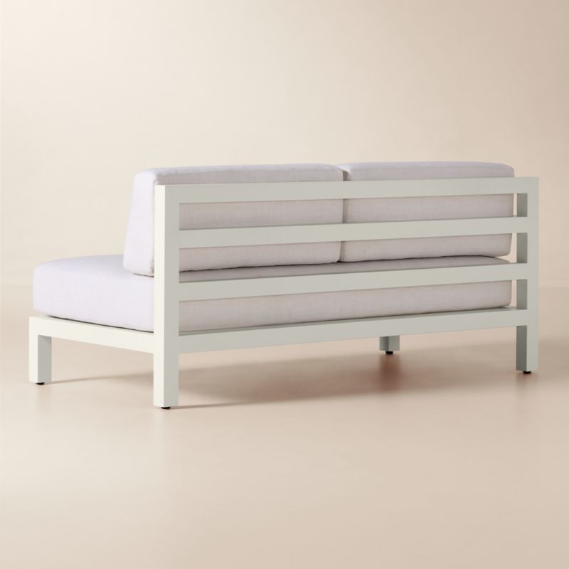 Bay Ivory Aluminum Outdoor Left-Arm Sofa with Ivory Cushions - image 4 of 8