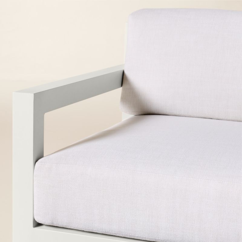 Bay 95" Ivory Aluminum Outdoor Sofa with Ivory Cushions - image 6 of 9