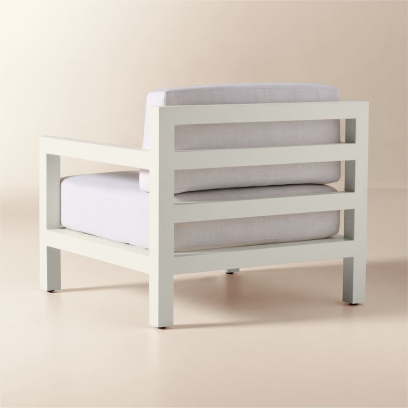 Bay Ivory Aluminum Outdoor Lounge Chair with Ivory Cushions Set of 2 - image 3 of 7