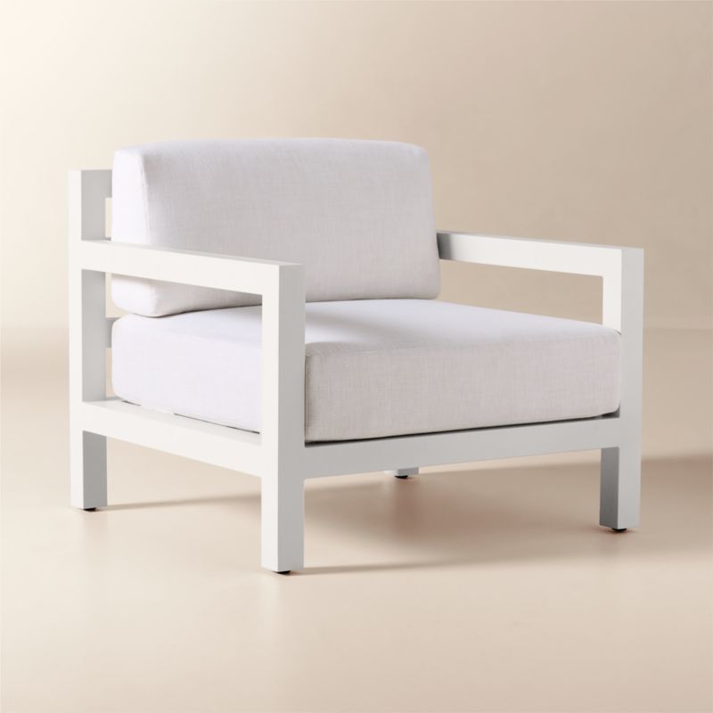 Bay Ivory Aluminum Outdoor Lounge Chair with Ivory Cushions Set of 2 - image 1 of 7