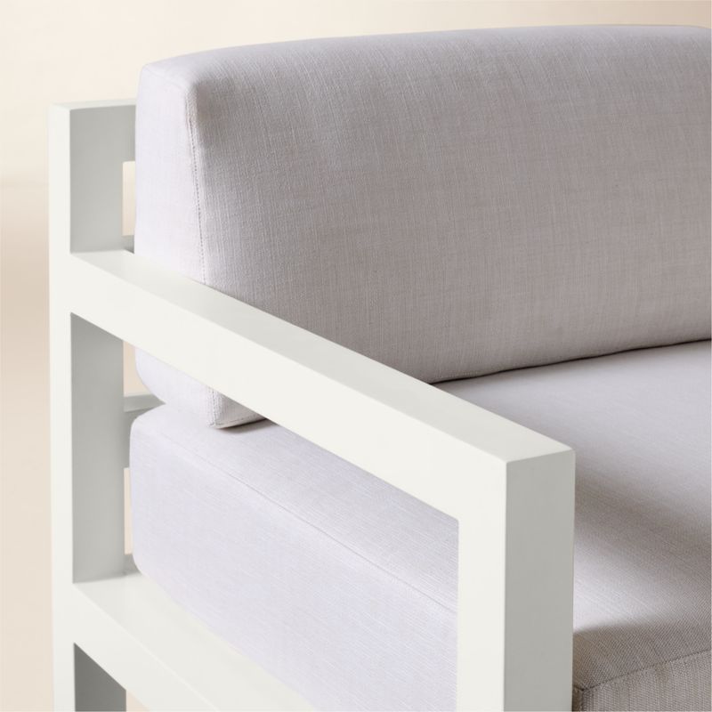 Bay Ivory Aluminum Outdoor Lounge Chair with Ivory Cushions Set of 2 - image 4 of 7