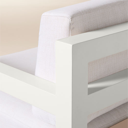 Bay Ivory Aluminum Outdoor Lounge Chair with Ivory Cushions Set of 2