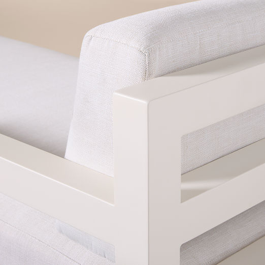 Bay Ivory Aluminum Outdoor Right-Arm Chaise with Ivory Cushions