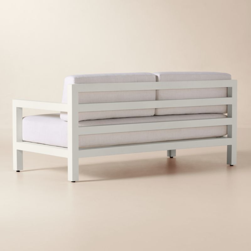 Bay Ivory Aluminum Outdoor Right-Arm Sofa with Ivory Cushions - image 4 of 9