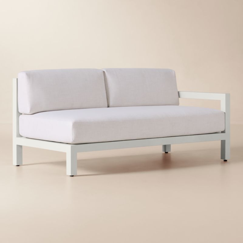Bay Ivory Aluminum Outdoor Right-Arm Sofa with Ivory Cushions - image 2 of 9